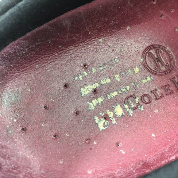 Cole Haan D16107 Loafers Womens 8.5 B Shoes Black Leather Gray Walking Casual - Picture 7 of 12